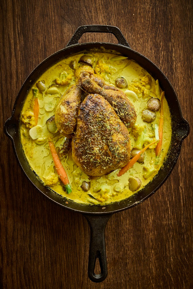 Gepolijste skillet gietijzeren koekenpan - 30 cm inclusief deksel