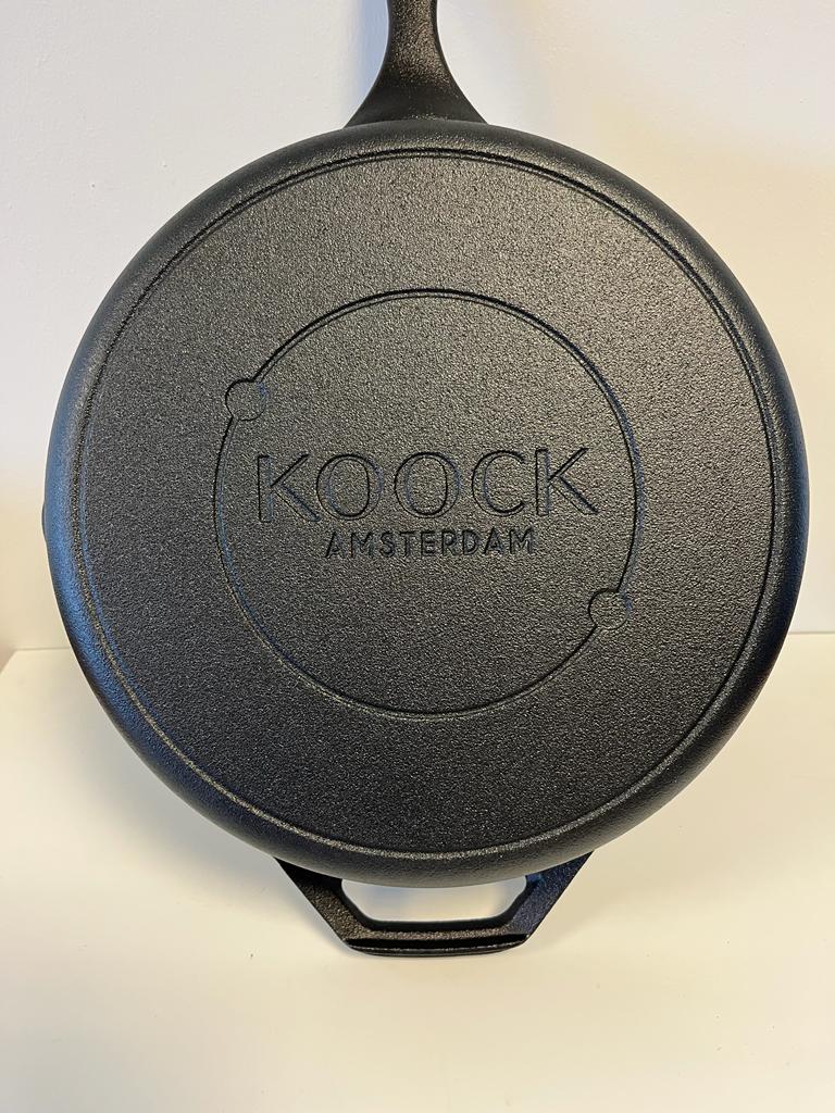 Gepolijste skillet gietijzeren koekenpan 25 & 30 cm- 2 stuks