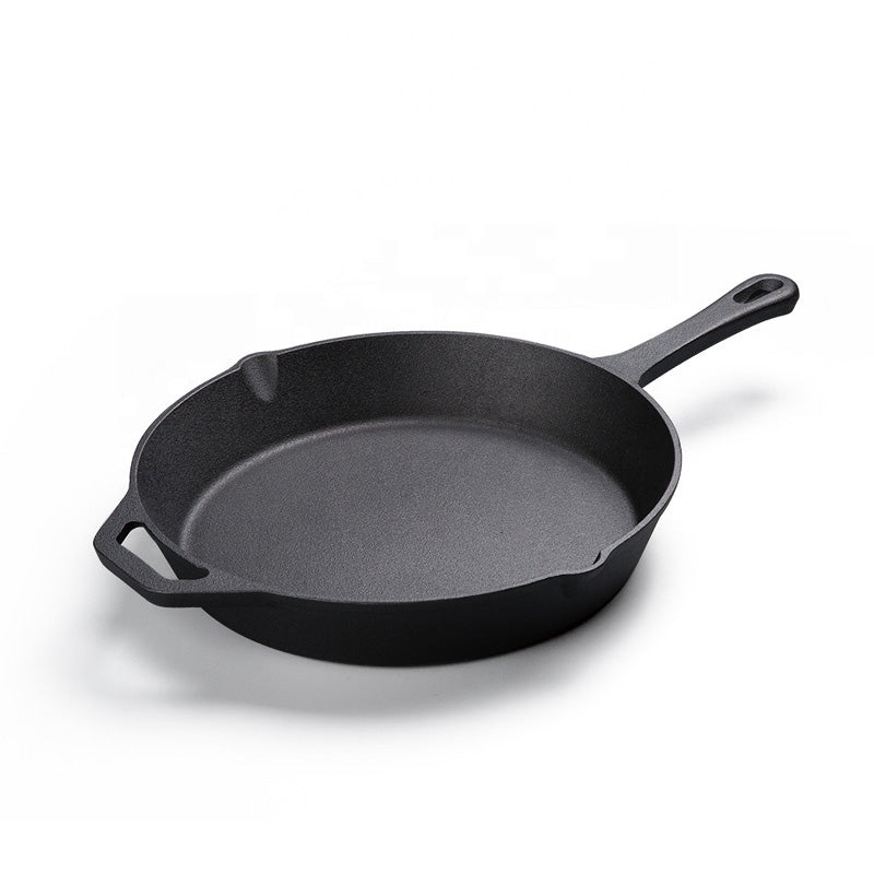 Skillet gietijzeren koekenpannen 30 & 25 cm- 2 stuks