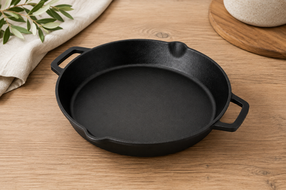 Skillet gietijzeren koekenpan 30 cm- zonder steel/ diep