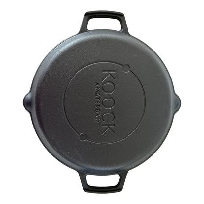 Skillet gietijzeren koekenpan 30 cm- zonder steel/ diep