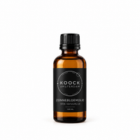 Fles zonnebloemolie van Koock Amsterdam 100ml voor het inbranden van gietijzer