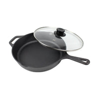 Skillet gietijzeren koekenpan- 30 cm inclusief deksel