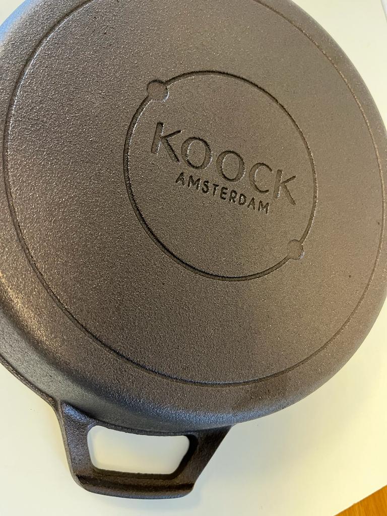 Gepolijste skillet gietijzeren koekenpan 25 & 30 cm- 2 stuks
